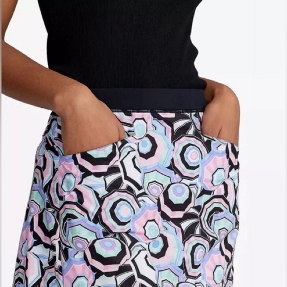 RLX Ralph Lauren Athletic Tennis Golf Skirt Skort Preppy Sporty Black Umbrellas - Picture 2 of 10